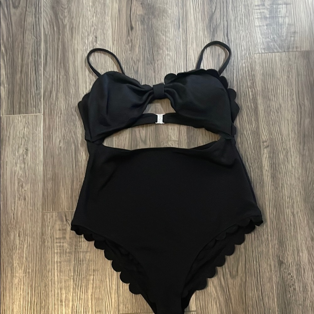 Womens one piece black cut out bathing suit